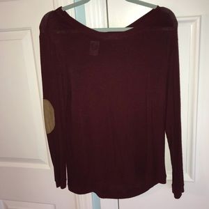 Zara Long Sleeve Maroon Tee